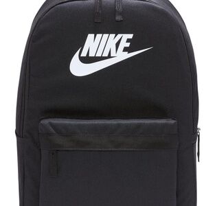 Nike Heritage Backpack, Black/Black/White, Medium